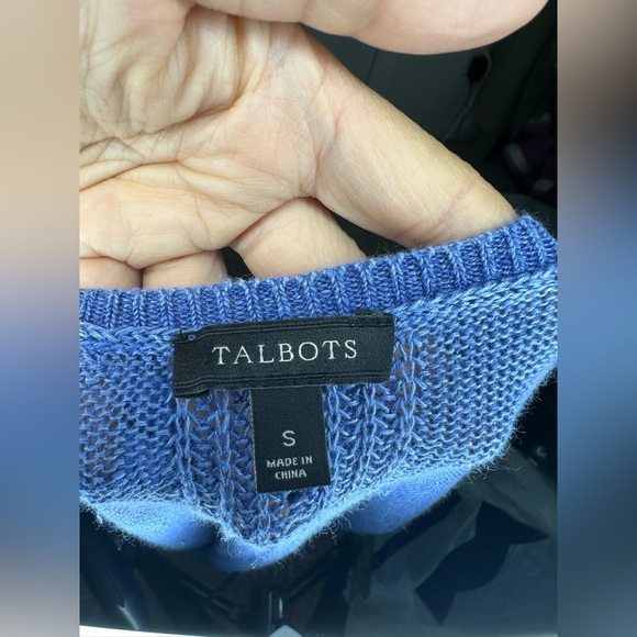 Talbots Blue Knit Sweater size S - Picture 4 of 8